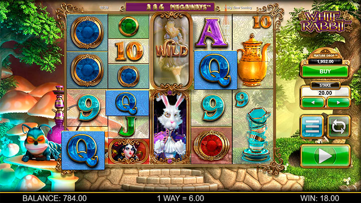 Выигрышная комбинация в слоте White Rabbit от Big Time Gaming