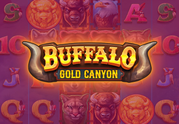 Buffalo Gold Canyon - крупные выигрыши 24500x, RTP 96.1%, вестерн слот GameBeat
