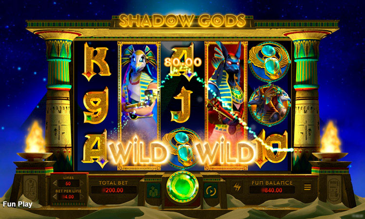 Выигрышная линия в игре Shadow Gods от RTG Slots