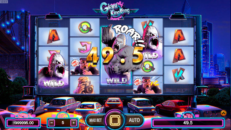 Выигрыш в автомате Giant King Kong от FunTa Gaming