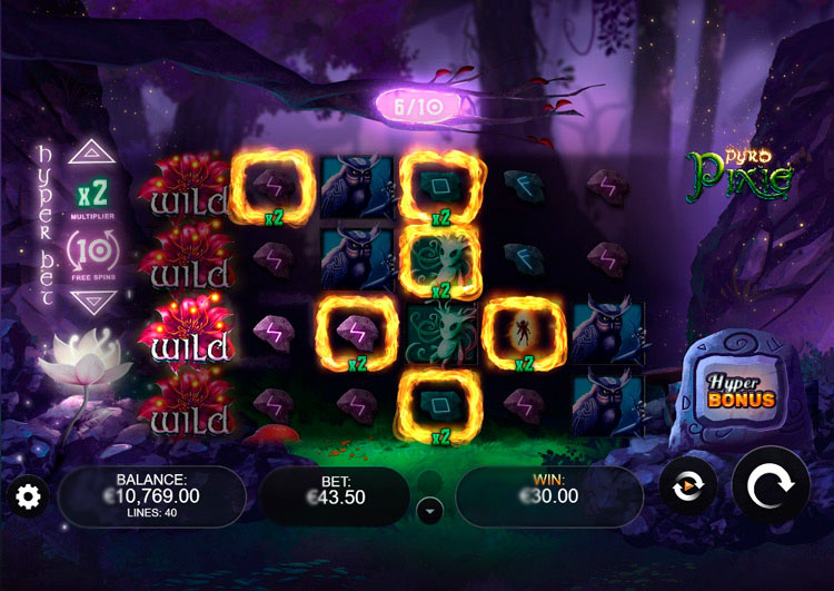 Выигрыш в слоте Pyro Pixie от Kalamba Games