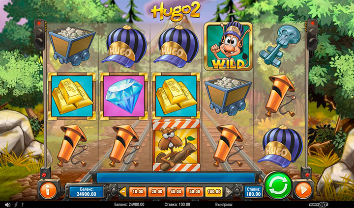 Дизайн слота Hugo 2 от Play'n GO