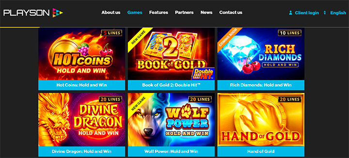 Игры Playson на официальном сайте